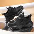 Children Casual Shoes Boys Sneakers Solid White Black Shoes Mesh Breathable Kids Running Sports Tenis for Girls Chunky Sneakers.