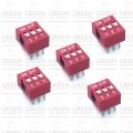 3Pcs 3 Position DIP Switch 2.54mm Pitch Horizontal DIP Switch Three Positions Piano Type Dial DIP Slide Switch For Electronics Circuit PCB. 
