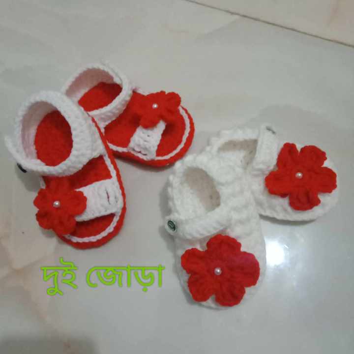 Two pair Newborn Baby Knit Woolen Sock Infant Girls Crochet Toddler Crib Shoes - Baby Shoes Girls