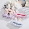 Adorable Rabbit Ear Makeup Hair Band For Women, Simple Headband For Washing Face.