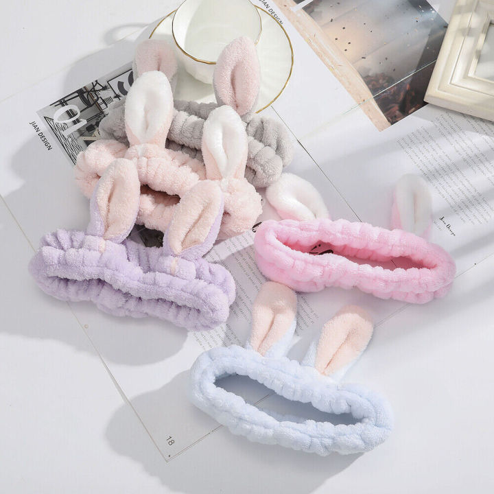 Adorable%20Rabbit%20Ear%20Makeup%20Hair%20Band%20For%20Women,%20Simple%20Headband%20For%20Washing%20Face%20-%20Image%207