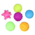 6pcs Baby Textured Ball Set Infant Funny Soft Elastic Multicolor Squeezing Sensory Ball Toy for Home Soft Textured Ball.