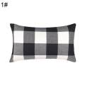 venicenight 30x50cm Plaid Linen Throw Pillow Case Cushion Cover Home Sofa Car Bed Decoration.