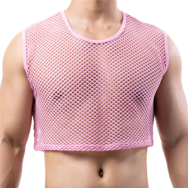 Mens%20Transparent%20Fishnet%20Crop%20Top%20Mesh%20Hollow%20Out%20Tank%20Tops%20Gym%20Fitness%20Sleeveless%20Undershirts%20T-shirts%20Nightclub%20Mini%20Vest%20-%20Image%204