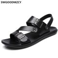 Man Sandals 2022 Summer Beach Sandals Leather Sandals Men Designer Shoes Men Open Shoes Men Zapatos De Hombre Erkek Ayakkabi. 