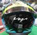 VEGA BOLT BLACK NEON BLUE HELMET.