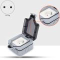 IP66 Weatherproof Waterproof Outdoor Wall Power Socket 16A EU Standard Electrical Outlet Grounded AC110-250V EU Plug.
