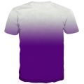 2022 Oversized Men's 3d Gradient T Shirt Casual Solid Color Purple Anime Clothes Hip Hop Printed Clothes. 