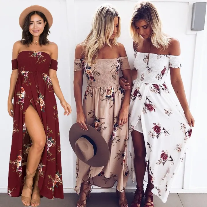 Women%20Off%20Shoulder%20Floral%20Print%20Boho%20Dress%20Women%20Beach%20Summer%20Dresses%20Ladies%20Strapless%20Long%20Maxi%20Dress%20Vestidos%20Female%20XS-5XL%20-%20Image%203