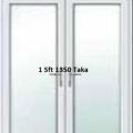 U-Pvc Casement Fench door,  Single Glass, 5mm Non-Tempered-China. 