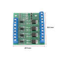 PWM MOS FET Module 4-Channel PLC Amplifier Circuit Board Driver 3-20V to 3.7-27VDC 10A. 
