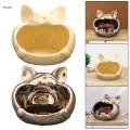 Cat Statue Trinket Storage Sculpture Cat Figurine Collection Crafts Creative Sundries Container Ornament for Party Living Room Decor.