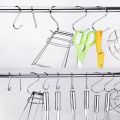 5 Stainless Steel Heavy Duty S-Shaped Hooks For Hanging Clothes Kitchen Office Pack Of 5 Hooks - Silver - Wall Hook - Organize With Ease. 