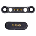 6 Pairs Spring Loaded Magnetic Pogo Pin Connector 3 Positions Magnets Pitch 2.3MM 3P Through Holes Male Female Probe. 