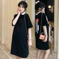 Maternity Clothes Summer Skirt2023New Summer Trendy Hot Mom Personalized Youthful Top Late Pregnancy Summer Dress. 