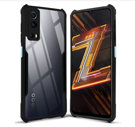 CEDO%20iQOO%20Z3%20(5G)/iQOO%20Y72%205g%20Back%20Case%20Cover%20%7C%20Camera%20Protection%20Shockproof%20Bumper-Edge%20%7C%20Acrylic%20Crystal%20Clear%20360%20Degree%20Protection%20TPU+PC%20%7C%20Transparent%20Eagle%20Back%20Case%20Cover%20(Black)%20-%20Image%202
