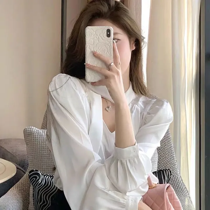 Spring%20New%20High-Grade%20Women's%20Clothing%20Light%20Mature%20Woman%20Shenfan%20Adult%20Lady%20like%20Woman%20Fried%20Street%20White%20Shirt%20All-Matching%20Top%20-%20Image%205