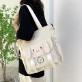 New Korean Nylon Bag Female Cute Tote Bag Small Fresh Large Capacity Student Tutoring Bag Trend Shoulder Bag. 
