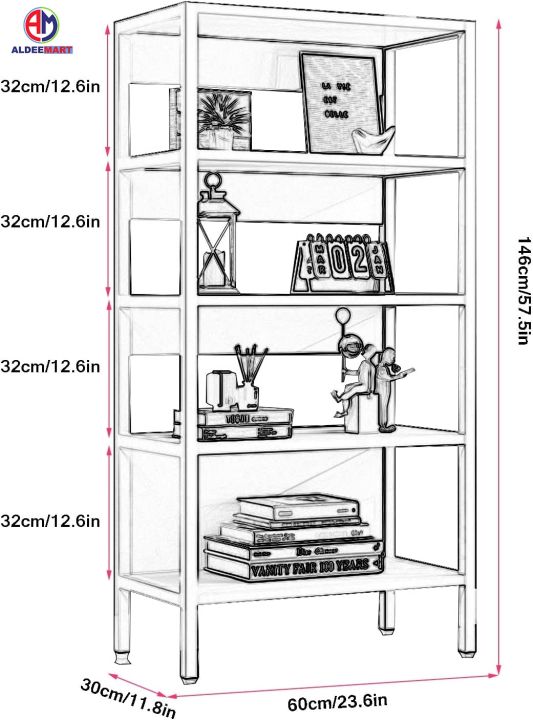 Aldeemart%20Metal%20Wood%20Bookcase,%20Multifunctional%20Freestanding%20Bookcase%20for%20Small%20Spaces%20for%20Living%20Room,%20Bedroom,%20-%20Image%206