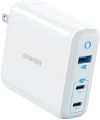 Anker PowerPort III 3 Port 65W Elite Charger (A2034) White For iPad MacBook iPhone Google Pixel LG Laptop.