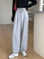 Woman Pants Streetwear Korean Style Loose Joggers Women Sweatpants Grey High Waist Comfort Simple Basic Casual Fashion Trousers.