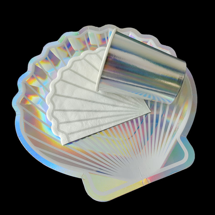 Mermaid%20Party%20Disposable%20Tableware%20Set%20Paper%20Plate%20Cup%20Napkin%201st%20One%20Kids%20Girl%20Little%20Mermaid%20Theme%20Brithday%20Party%20Supplies%20-%20Image%203