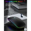 Rechargeable Colorful Wireless & Bluetooth Soundless Mouse. 
