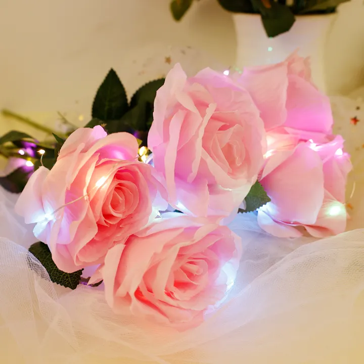 1/4Pcs%2040Cm%20LED%20Simulation%20Luminous%20Rose%20Bouquet%20Light%20Decoration%20DIY%20Artificial%20Rose%20Flower%20Lamp%20Ornaments%20Light%20-%20Image%207