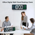 Electronic Clock Home Decoration Wall Clock LED Digital Temperature Date Display Alarm Clock Large. 