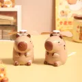 New Kawaii Capibara Hanging Neck Fan Mini Cartoon Brown Handheld Fans Summer Portable Cute Fan Lasting Battery Life Type-C Socke. 