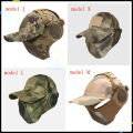 Tactical Airsoft Mask Half Face Strike Metal Mesh Protective Skull Mask & Cap Ear protection Hunting Accessories. 