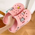 Women Hole Shoes Summer Non-slip Couples EVA Sandals Girl Beach Shoes Home Slippers Outdoor Personalized Sandals Women Slippers.
