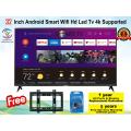 KILON 32” Inch Android Smart Wifi Hd Led Tv 4k Supported.