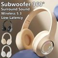 5.2 Cool M3 Headset Bluetooth Earphones Foldable Glowing Card Insertion Stereo Sound Long Battery Life Esports Low Latency. 