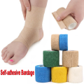 1 Roll of Gauze Medical Bandage Self-adhesive Breathable Elastic Bandage for Sports Fixed Fingers Wrists and Legs 2.5cm/5cmx4.5m.