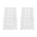 2X Cotton Handmade Crochet Lace Table Runner White Rectangle Coffee Table Dresser Decor.
