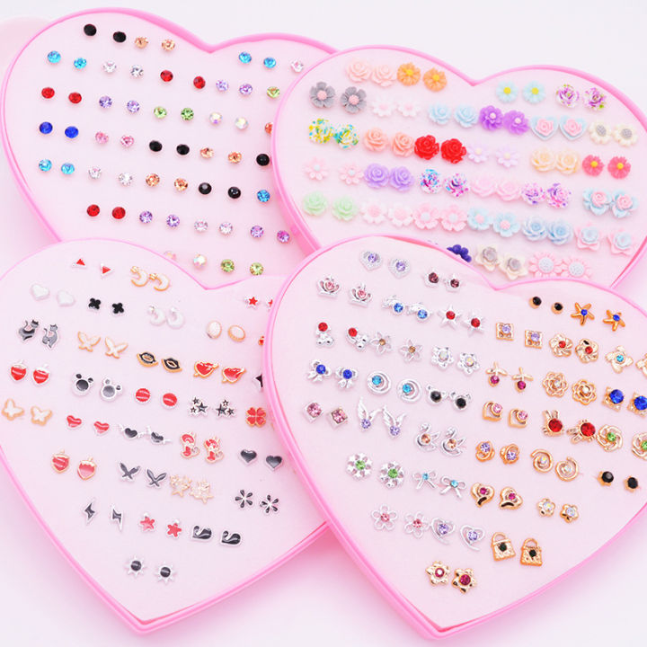 %E3%80%902025%20NEW%E3%80%91%201Set%20Cute%20Exquisite%20Multicolor%20Cartoon%20Hypoallergenic%20Plastic%20Stud%20Earrings%20Set%20For%20Women%20Girl%20Wedding%20Christmas%20Gifts%20Jewelry%20-%20Image%203