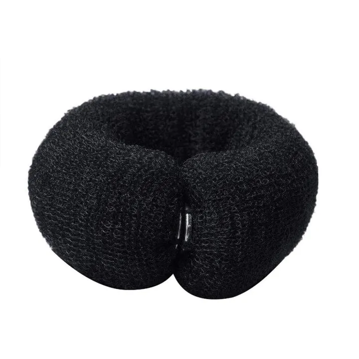 RONSHIN%20Women%20Nylon%20Hair%20Ring%20With%20Buckle%20Solid%20Color%20Long%20Strip%20Shape%20Donut%20Bun%20Hair%20Accessories%20-%20Image%205