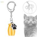 Urn Keychain Pet Ash Urn Cylinder Container.
