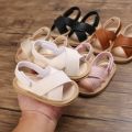 Fashion Simple Boys Girls Non-Slip Sandals Solid Cross Strap Kids Sandals Summer Soft Bottom Kids Flat Shoes. 