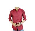 Maroon Long Sleeve Casual Shirt for Men.