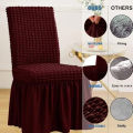 6 pis chair cover turki Elastic Stretch Chair Cover for all dining chair. 