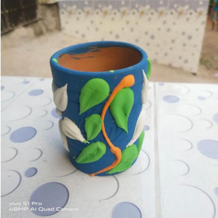 Clay Pen Holder/Mini Flower Vase for Home Decor