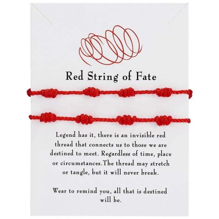 Couple Bracelets for Boyfriend Girlfriend Gifts Long Distance Relationships Matching Bracelet for Him Her 7 Red String of Fate BruberryBe