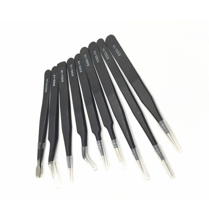9%20Pcs%20Tweezers%20Set%20Stainless%20Steel%20Anti-Static%20Precision%20Tweezers%20for%20Electronic%20Mobile%20Phone%20Repair%20Tools%20Hand%20Tools%20-%20Image%204