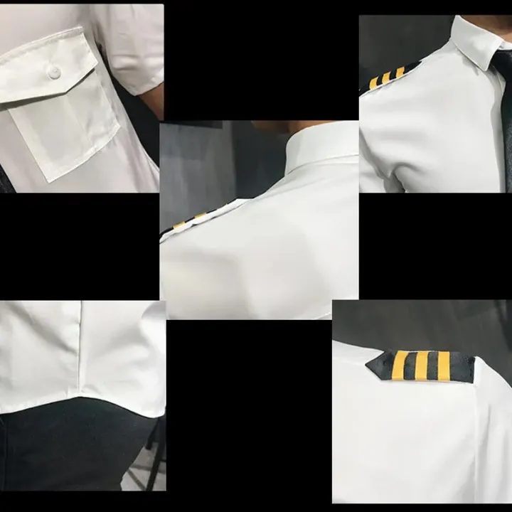 Captain%20Clothes%20Air%20Force%20Pilot%20Uniform%20Shirt%20Men%20Aviation%20White%20Black%20Slim%20Fit%20Social%20Work%20Cosplay%20Short%20Sleeve%20Dress%20Shirt%20Men%20-%20Image%206