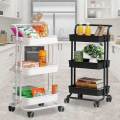 3 Layer Kitchen Cabinet Kitchen Rack Kitchen Trolley Kitchen Storage Rak Dapur Rak Memasak Beroda With Wheels Durable. 