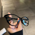 Fashion Women Anti Blue Glasses Retro Cat Eye Leopard Print Transparent Frame Eyewear Computer Goggles Eyeglasses.