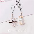 2022 New Design 1 Piece High Quality Resin Cartoon Cat Mobile Phone Charm Cute Anime Dog Keychains Lanyard for Keys Phone Strap.