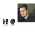 Stainless steel mens earrings - Black. 